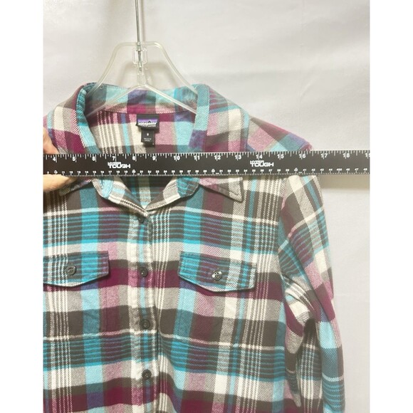 Patagonia Organic Cotton‎ Womens Size 8 Plaid Flannel Hiking Outdoors Mountains - Picture 2 of 12